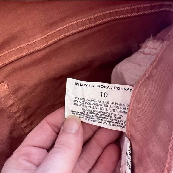 Vintage America Blues Jeans Size 10 Coral Peach Skinny Stretch Denim Pants - Picture 2 of 4